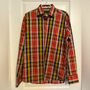 HAIGHT & ASHBURY plaid button down shirt size M